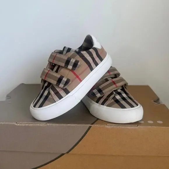 Burberry Mini Markham Check Toddler Sneakers - SZ EU 26 / US 9.5 C - Picture 10 of 14